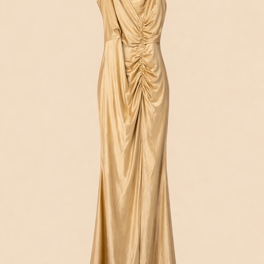 Elegant Gold Evening Gown